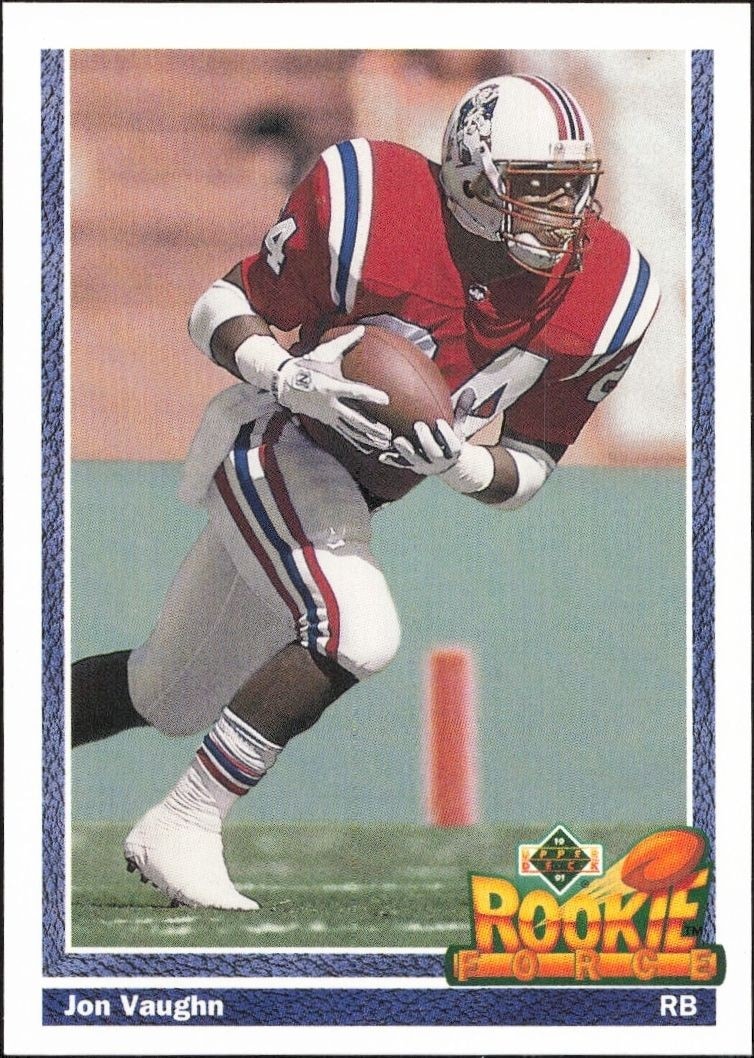 1991 Upper-Deck Jon Vaughn #611 trading card