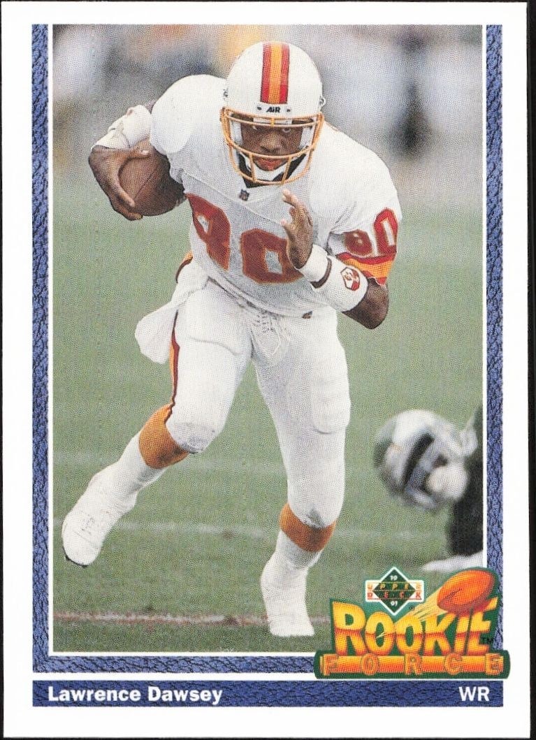 1991 Upper-Deck Lawrence Dawsey #629 trading card