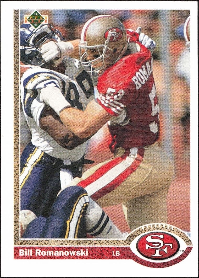 1991 Upper-Deck Bill Romanowski #576 trading card
