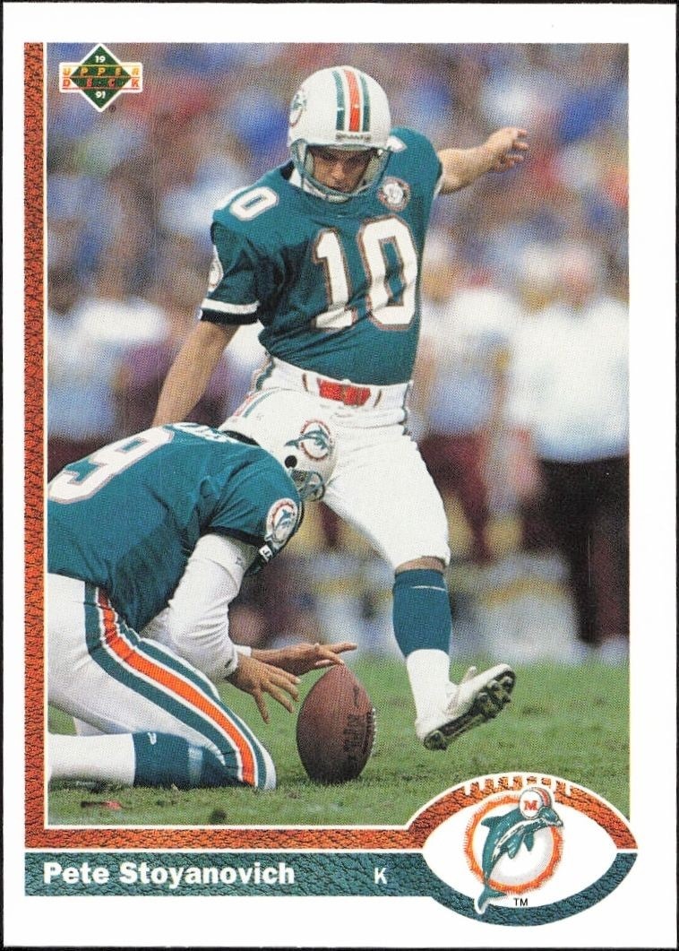 1991 Upper-Deck Pete Stoyanovich #583 trading card