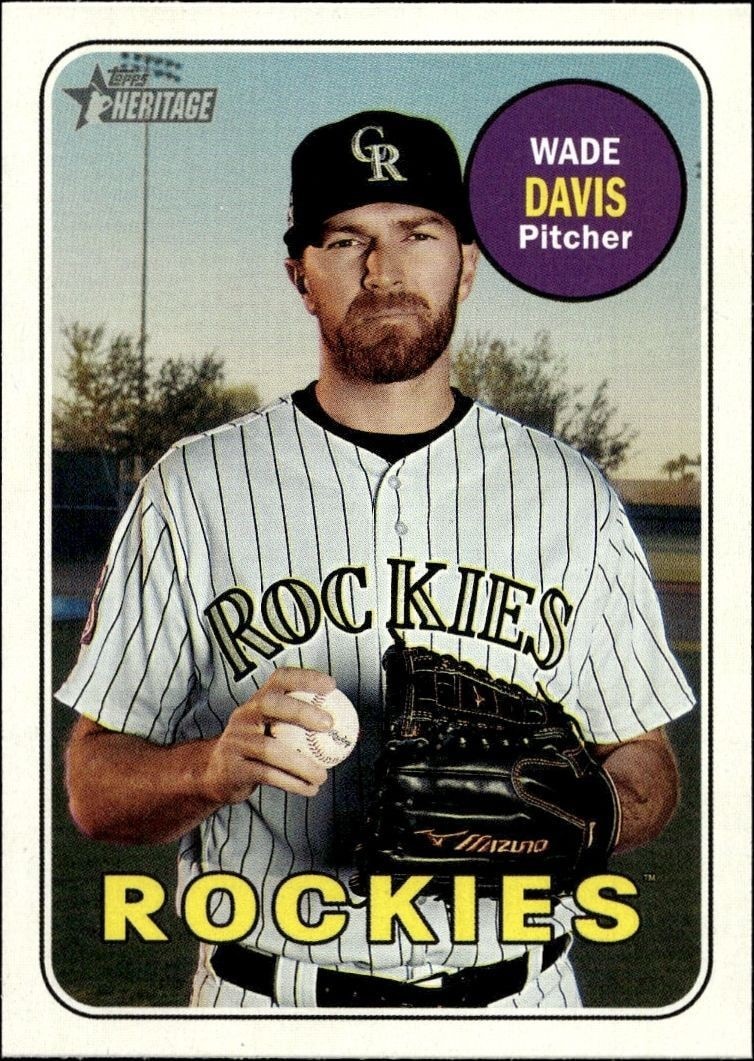 2018 Topps Heritage High Number Wade Davis #689 trading card