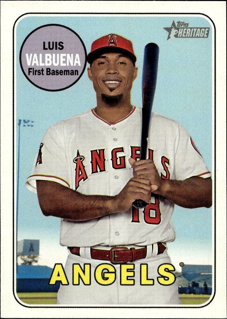 2018 Topps Heritage High Number Luis Valbuena #597 trading card