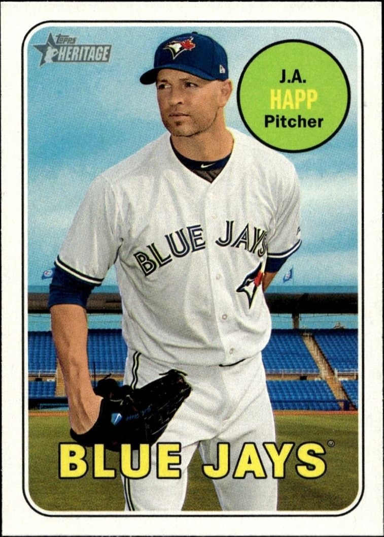 2018 Topps Heritage J.A. Happ #398 trading card