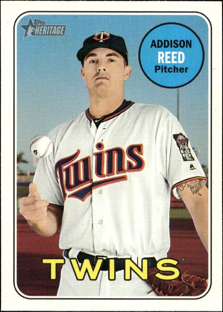 2018 Topps Heritage High Number Addison Reed #607 trading card