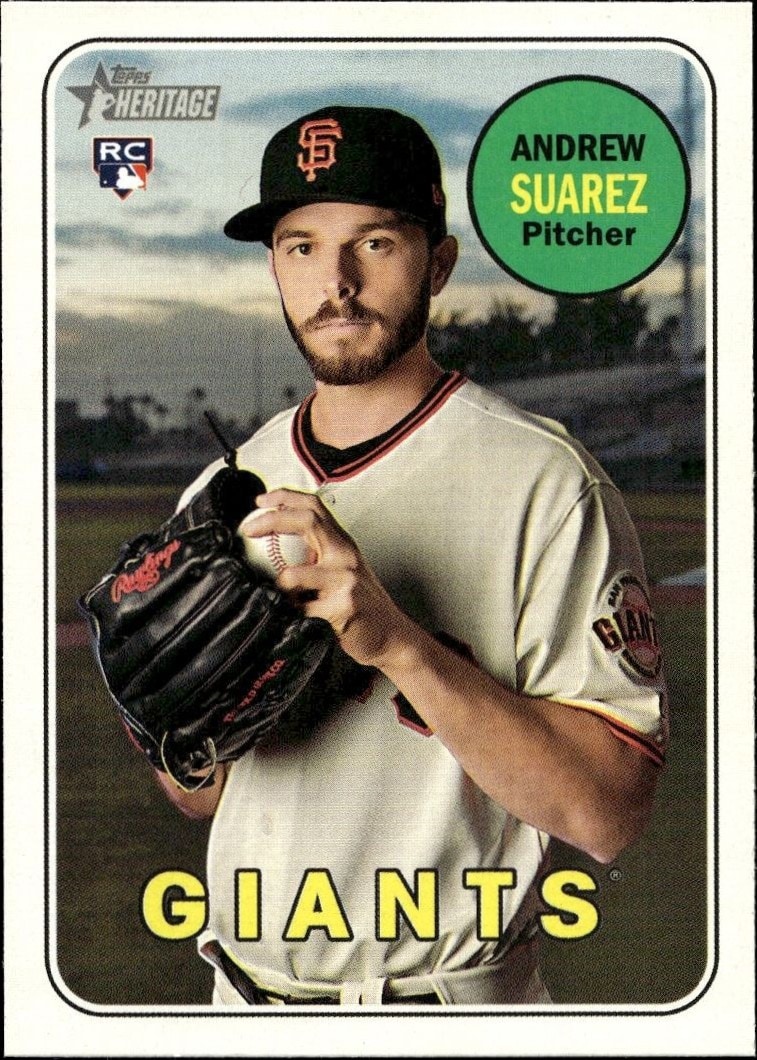 2018 Topps Heritage High Number Andrew Suarez #629 trading card