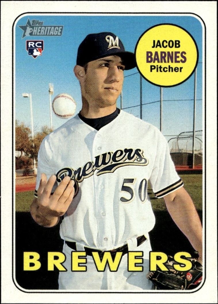 2018 Topps Heritage High Number Jacob Barnes #507 trading card