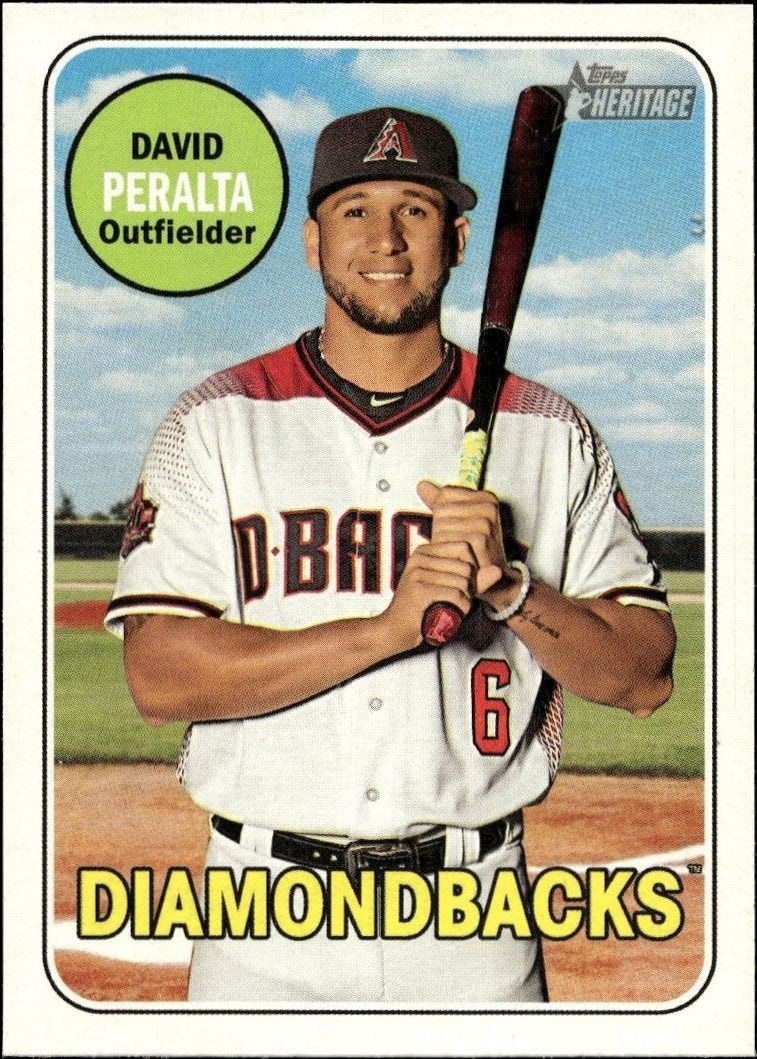 2018 Topps Heritage High Number David Peralta #695 trading card
