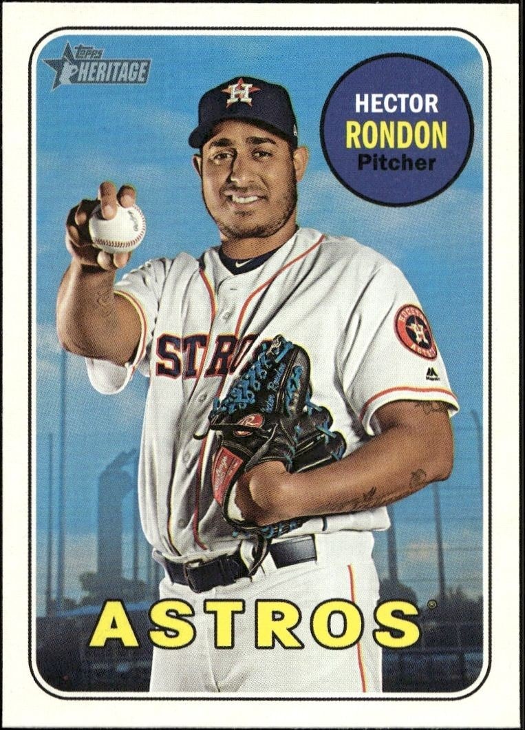 2018 Topps Heritage High Number Hector Rondon #596 trading card