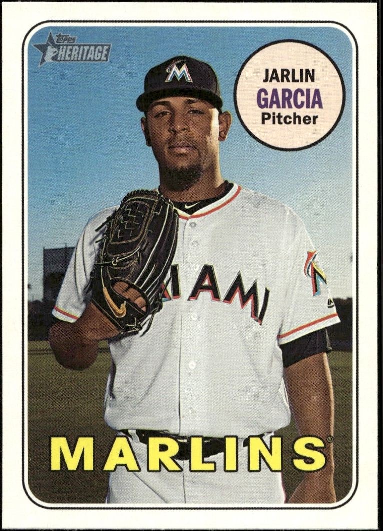 2018 Topps Heritage High Number Jarlin Garcia #608 trading card