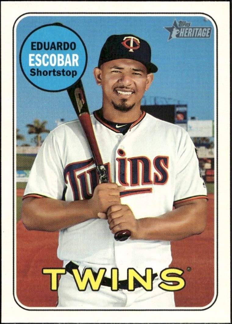 2018 Topps Heritage High Number Eduardo Escobar #538 trading card