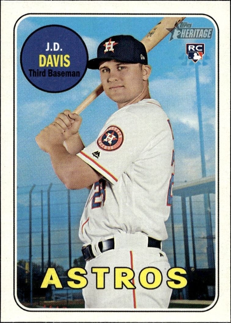 2018 Topps Heritage High Number J.D. Davis #532 trading card