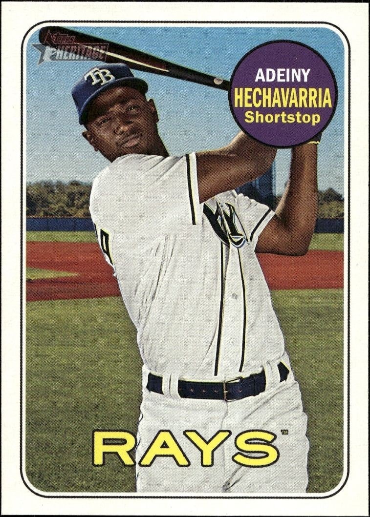 2018 Topps Heritage High Number Adeiny Hechavarria #552 trading card
