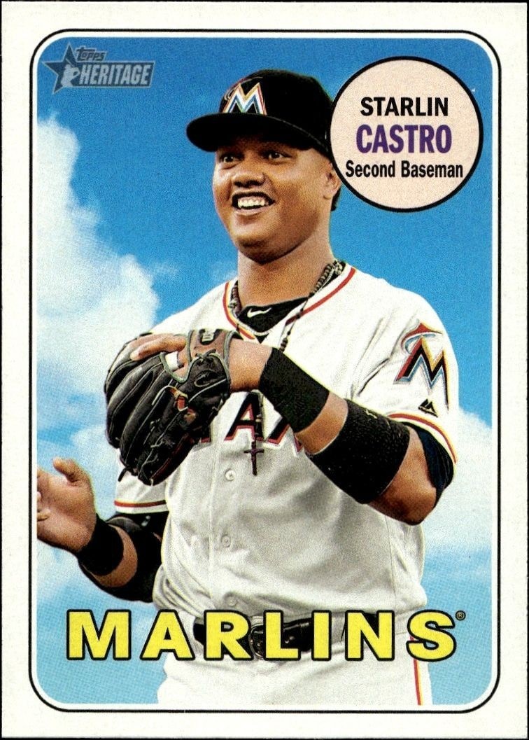 2018 Topps Heritage Starlin Castro #87 trading card