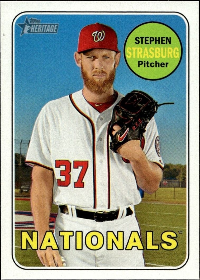 2018 Topps Heritage Stephen Strasburg #92 trading card