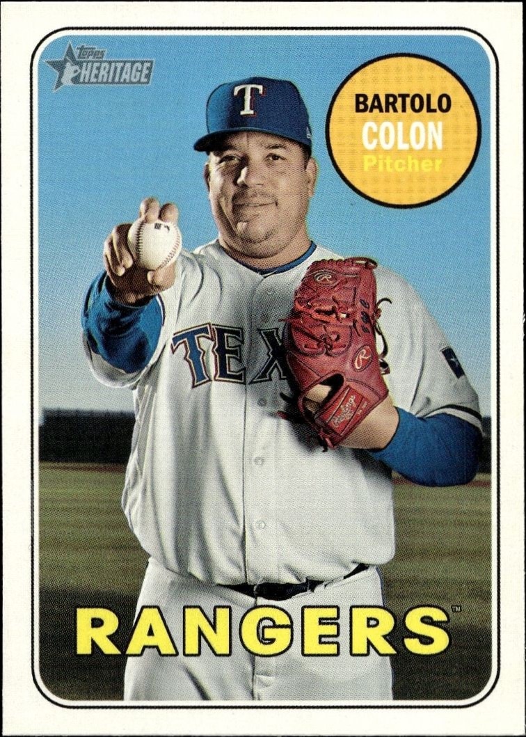 2018 Topps Heritage High Number Bartolo Colon #606 trading card