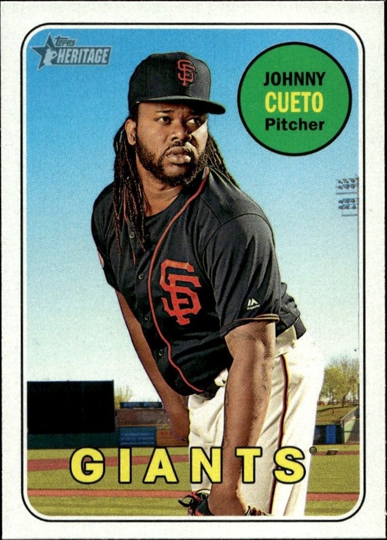 2018 Topps Heritage Johnny Cueto #64 trading card