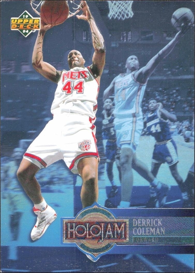 1993-94 Upper-Deck Holojam Derrick Coleman #H17 trading card