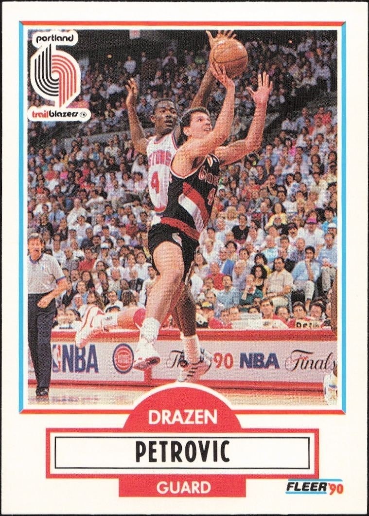 1990-91 Fleer Update Drazen Petrovic #U-81 trading card