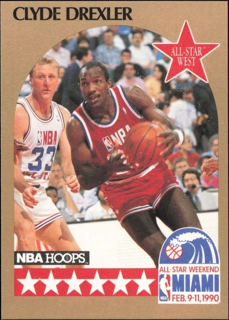 1990-91 Skybox NBA Hoops Series 1 Clyde Drexler #16 trading card