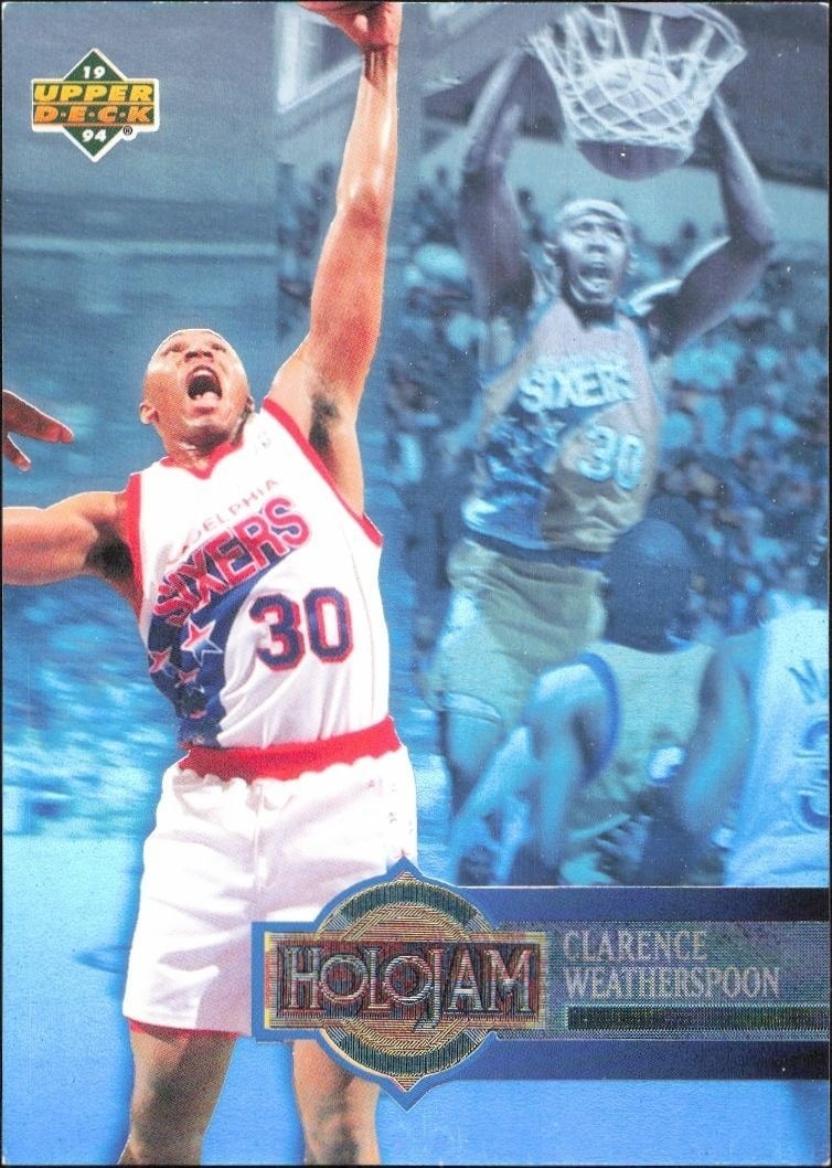 1993-94 Upper-Deck Holojam Clarence Weatherspoon #H20 trading card
