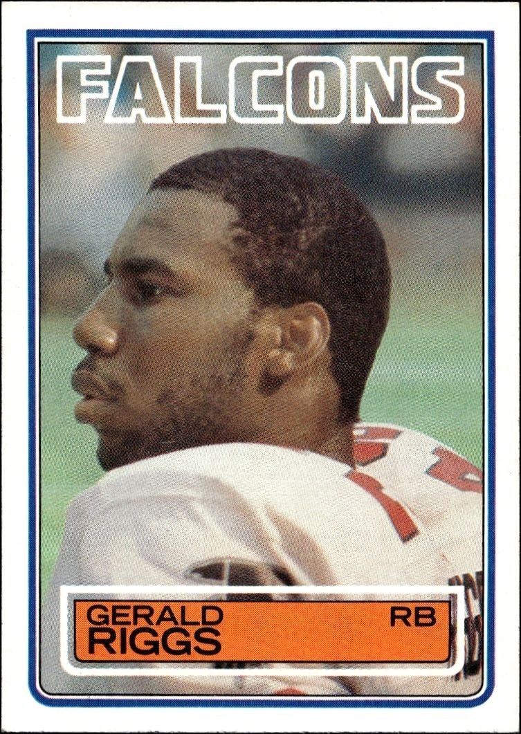 1983 Topps Gerald Riggs #25 trading card
