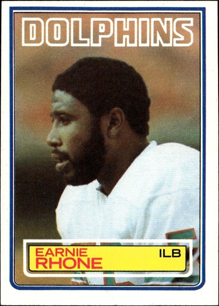 1983 Topps Earnie Rhone #319 trading card