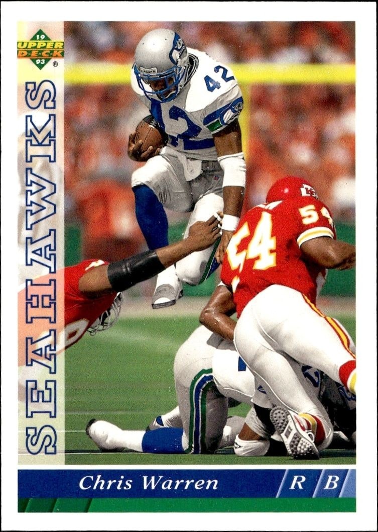 1993 Upper-Deck Chris Warren #389 trading card
