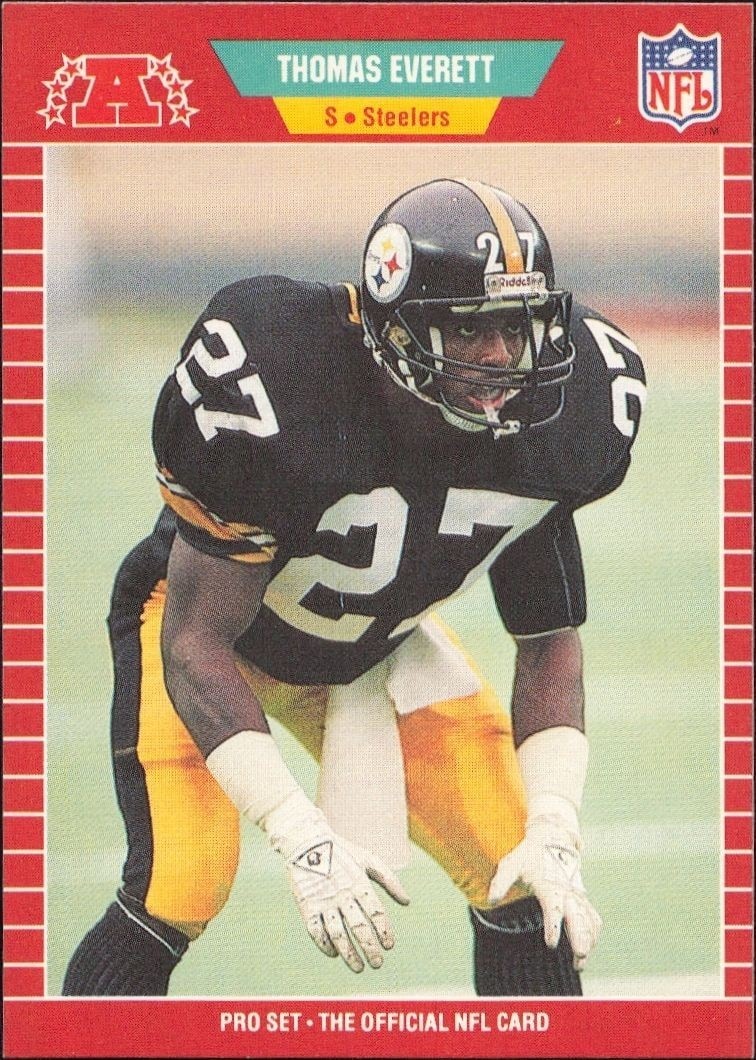 1989 Pro-Set Thomas Everett #345 trading card