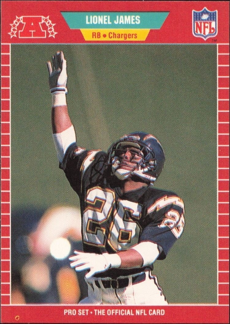 1989 Pro-Set Lionel James #361 trading card