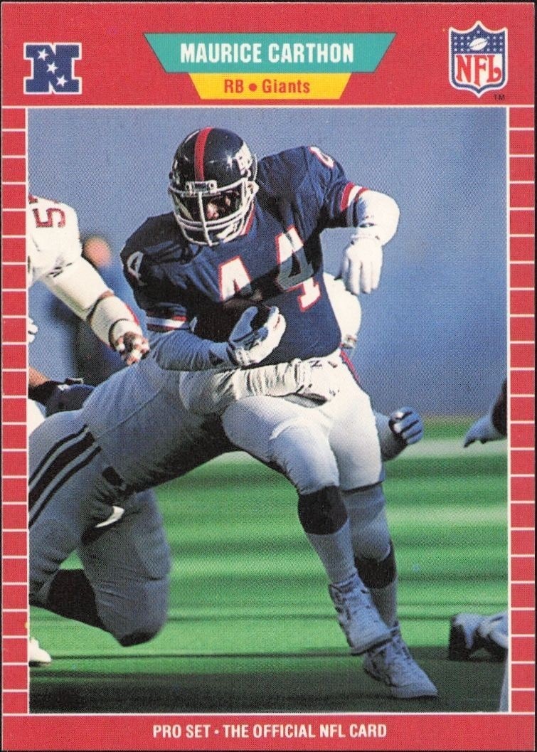 1989 Pro-Set Maurice Carthon #282 trading card