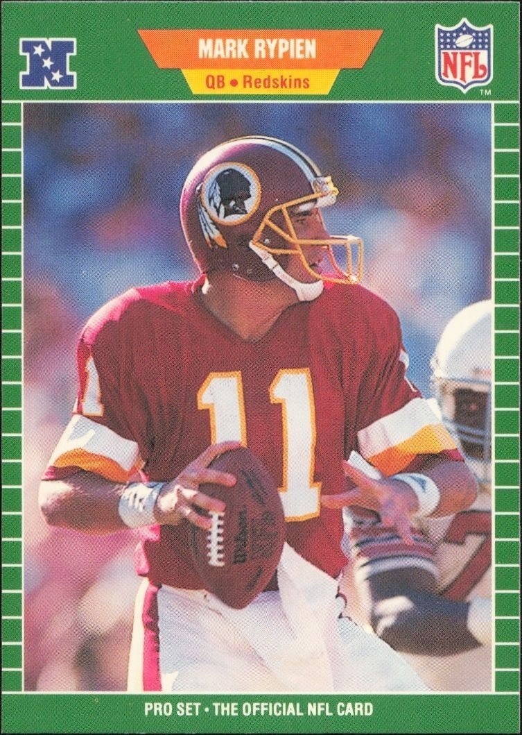 1989 Pro-Set Mark Rypien #434 trading card