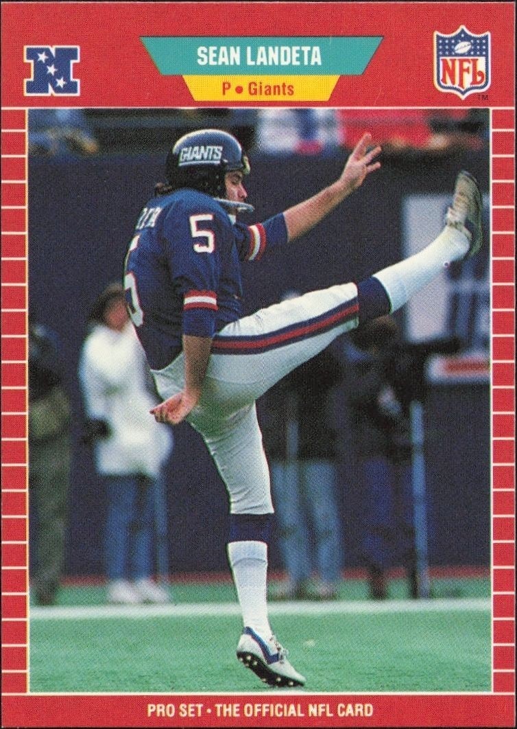 1989 Pro-Set Sean Landeta #286 trading card