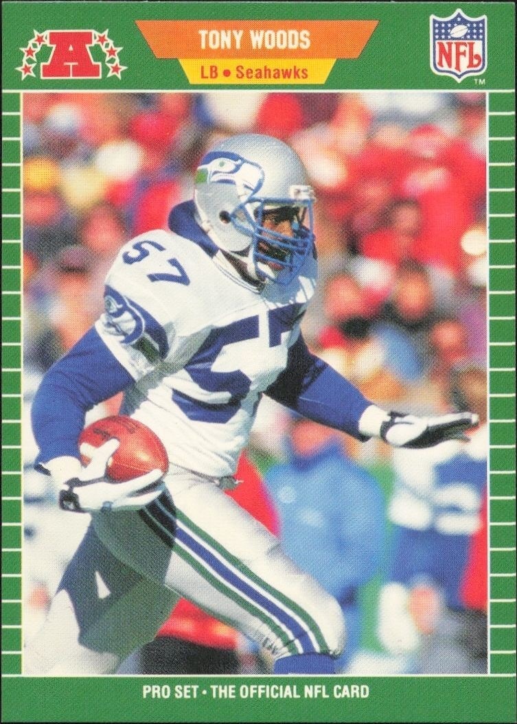 1989 Pro-Set Tony Woods #406 trading card