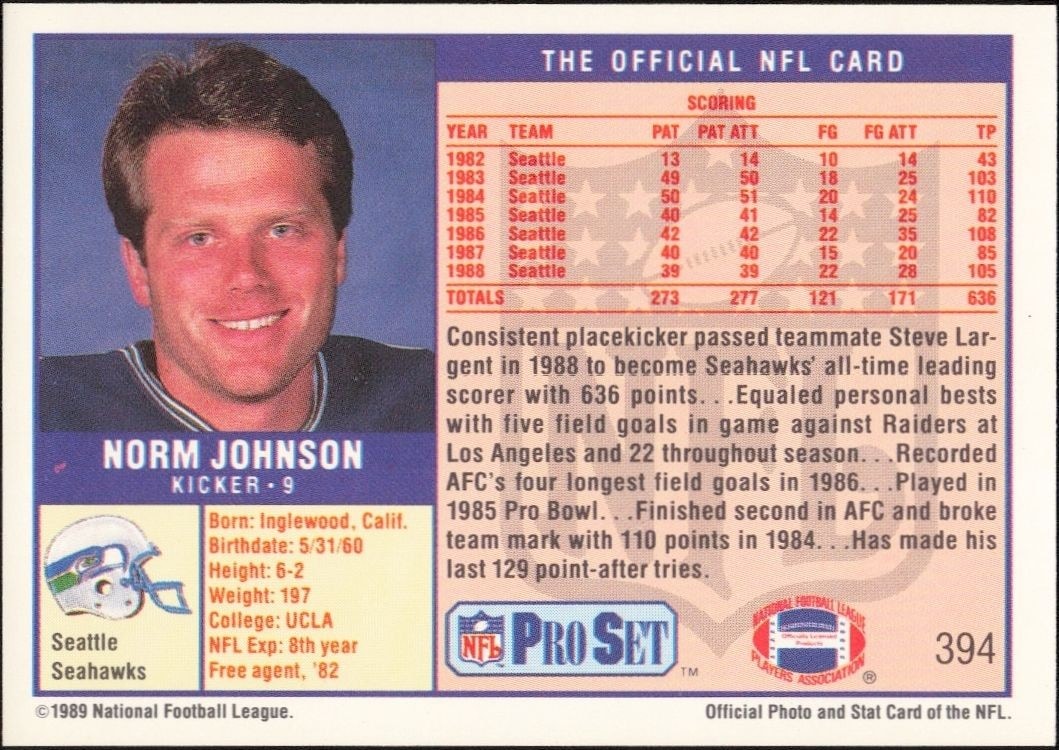 1989 Pro Set Marv Levy #34 football trading card back