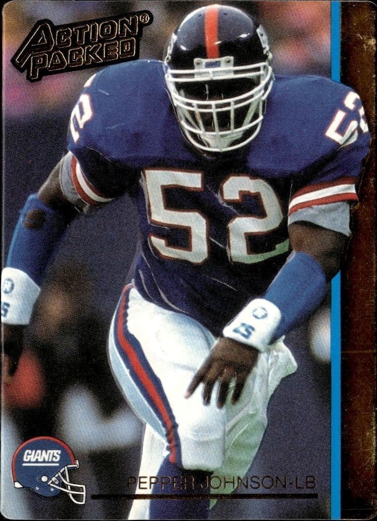 1992 Action-Packed Pepper Johnson #182 trading card