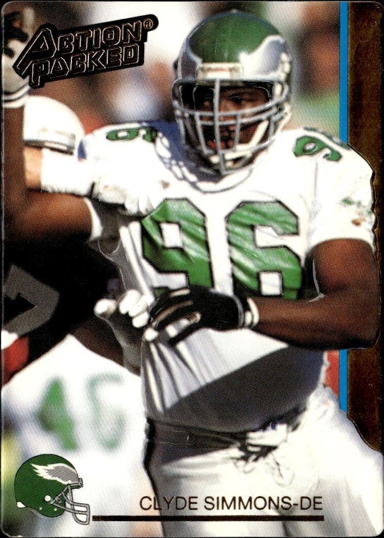 1992 Action-Packed Clyde Simmons #206 trading card