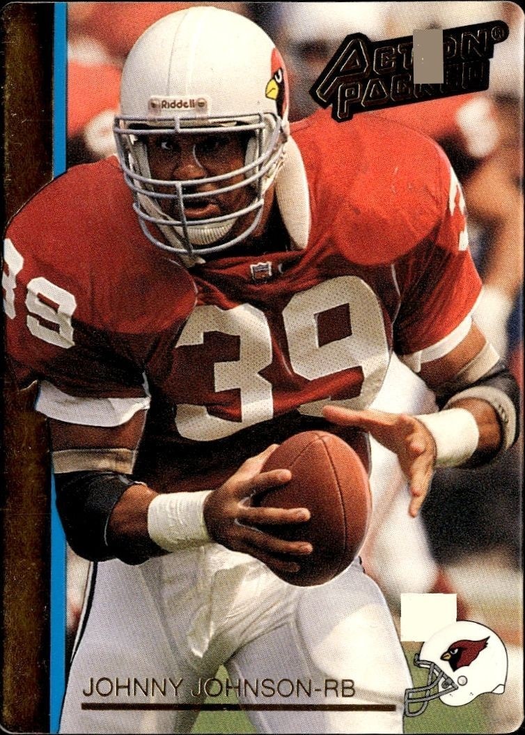 1992 Action-Packed Johnny Johnson #216 trading card