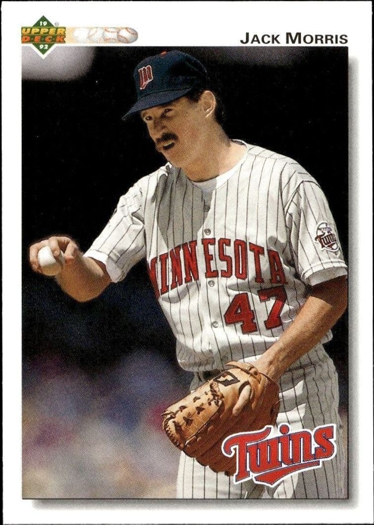 1992 Upper-Deck Low Number Jack Morris #315 trading card