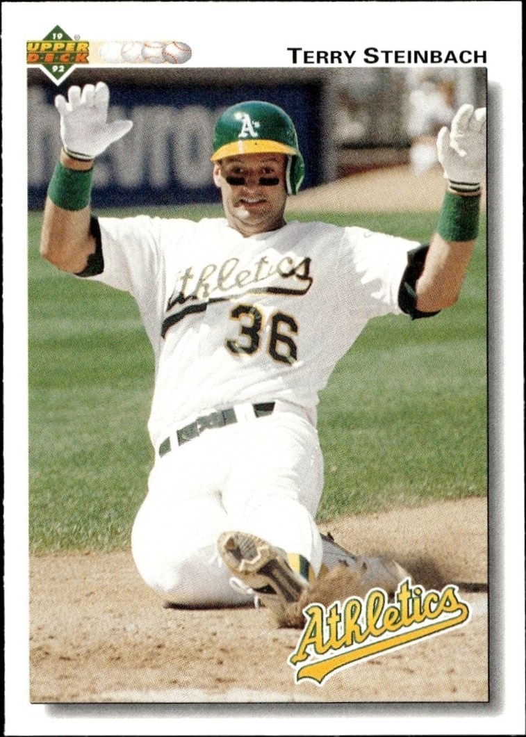 1992 Upper-Deck Low Number Terry Steinbach #473 trading card