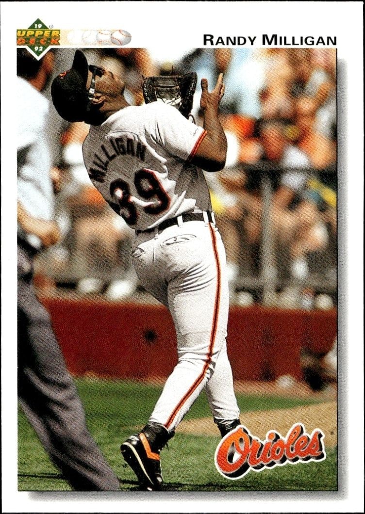 1992 Upper-Deck Low Number Randy Milligan #181 trading card
