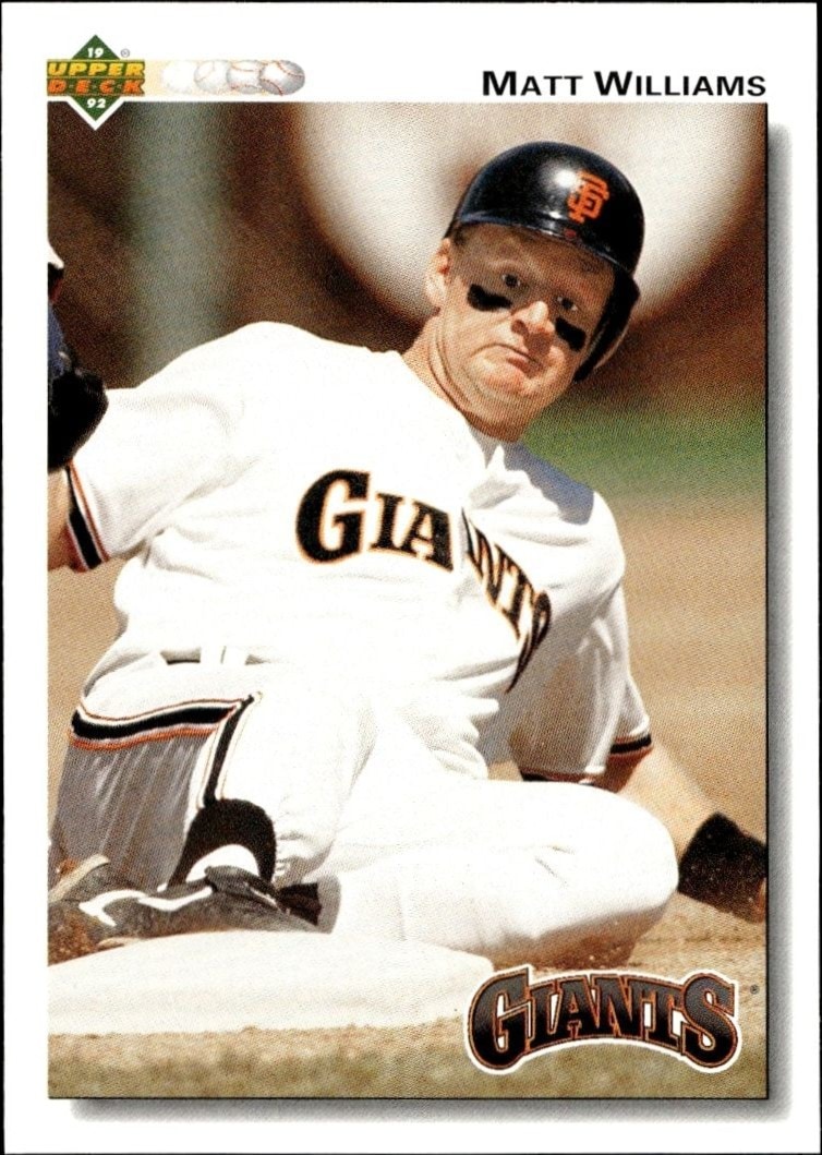 1992 Upper-Deck Low Number Matt Williams #154 trading card