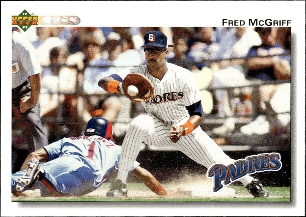 1992 Upper-Deck Low Number Fred McGriff #344 trading card