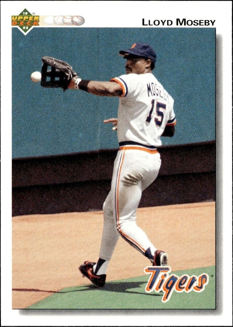 1992 Upper-Deck Low Number Lloyd Moseby #468 trading card