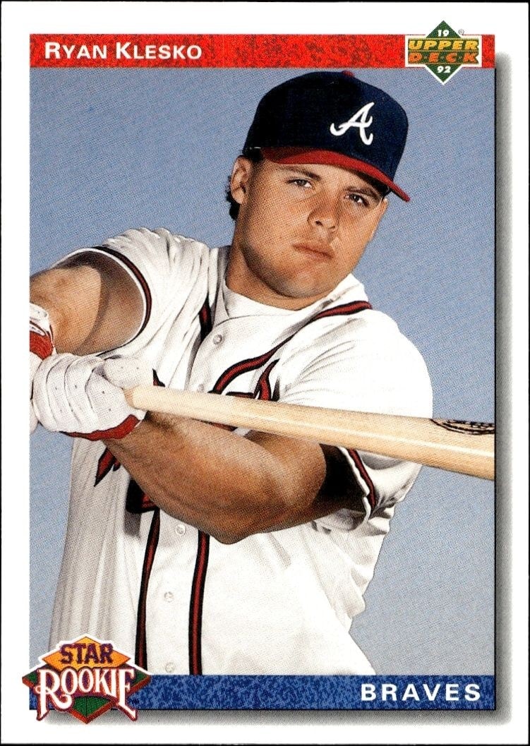 1992 Upper-Deck Low Number Ryan Klesko #24 trading card