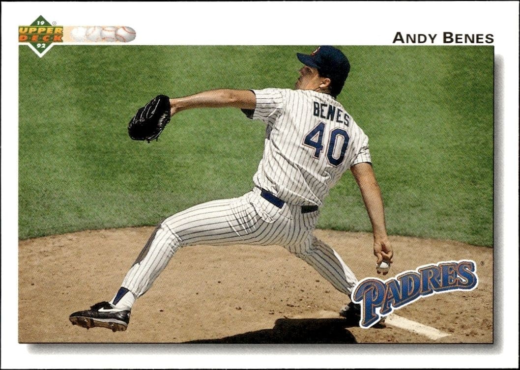 1992 Upper-Deck Low Number Andy Benes #323 trading card