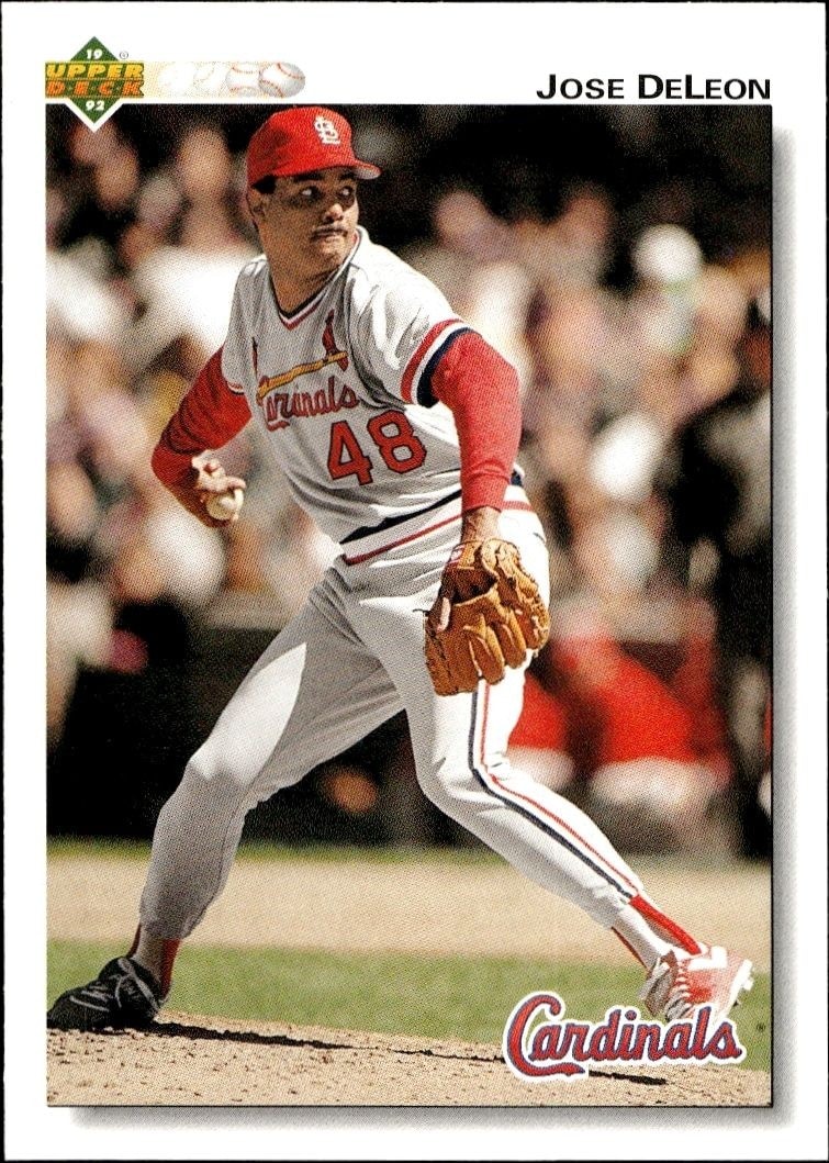 1992 Upper-Deck Low Number Jose DeLeon #458 trading card