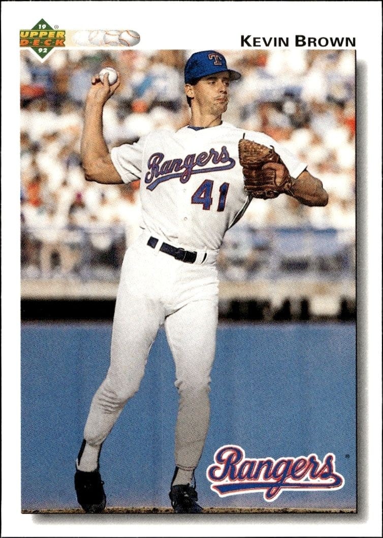 1992 Upper-Deck Low Number Kevin Brown #578 trading card