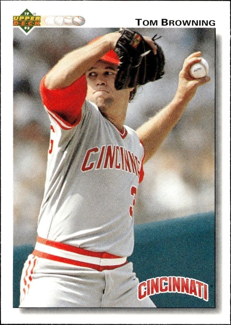 1992 Upper-Deck Low Number Tom Browning #461 trading card