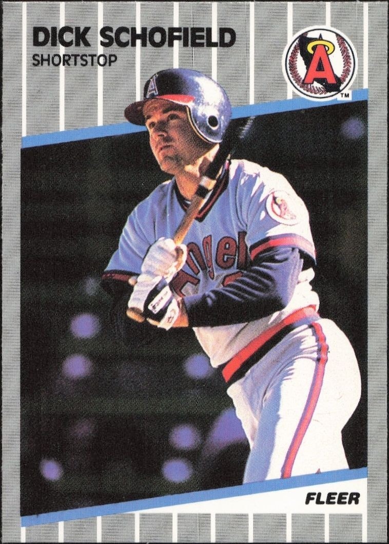 1989 Fleer Dick Schofield #488 trading card