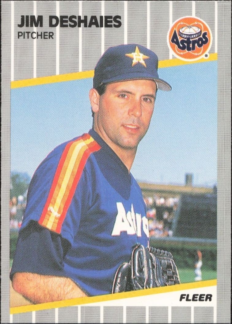 1989 Fleer Jim Deshaies #356 trading card